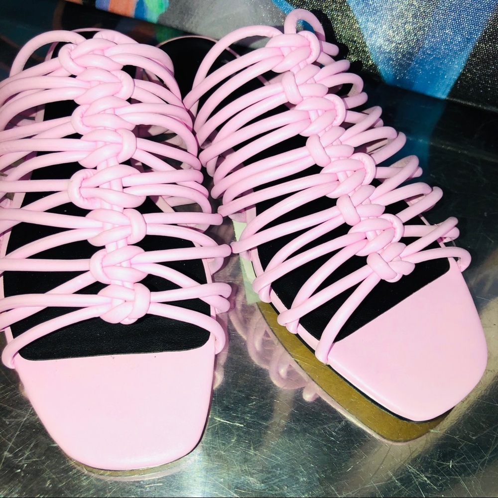 Rebecca Minkoff pink strappy sandals SIZE 6.5 - Picture 4 of 7